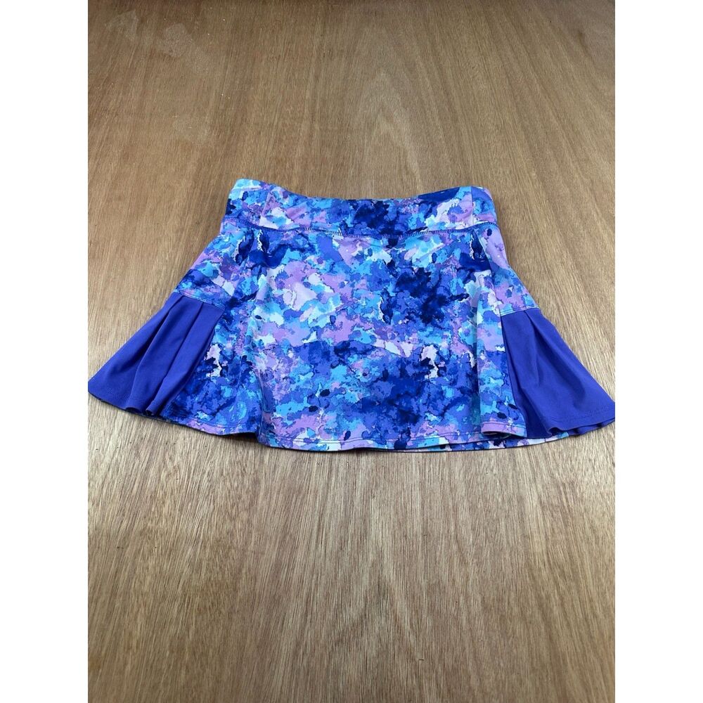 Member's Mark Girls Skort 10/12 Purple Blue Pleated Athletic Tennis